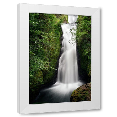 Bridal Veil Falls White Modern Wood Framed Art Print by Mossholder, Tim
