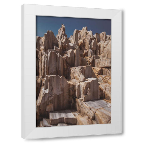 Rock Formations White Modern Wood Framed Art Print by Mossholder, Tim