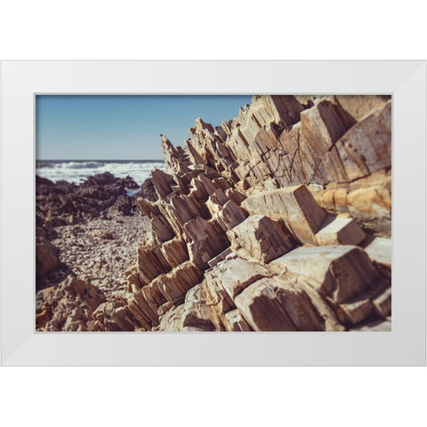 Rock Formations White Modern Wood Framed Art Print by Mossholder, Tim