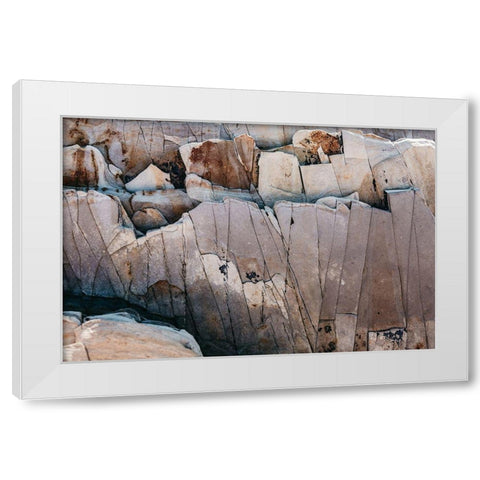 Rock Formations White Modern Wood Framed Art Print by Mossholder, Tim