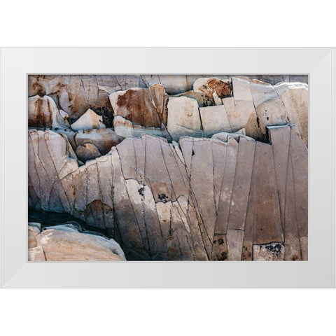 Rock Formations White Modern Wood Framed Art Print by Mossholder, Tim