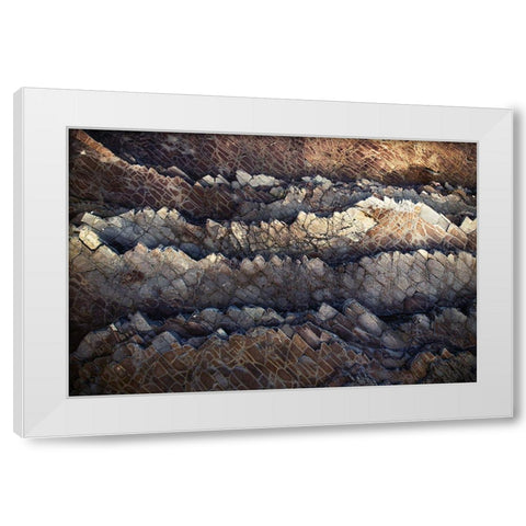 Rock Formations White Modern Wood Framed Art Print by Mossholder, Tim