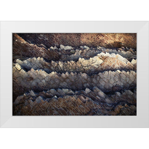 Rock Formations White Modern Wood Framed Art Print by Mossholder, Tim
