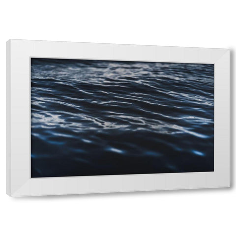 Water Textures White Modern Wood Framed Art Print by Mossholder, Tim