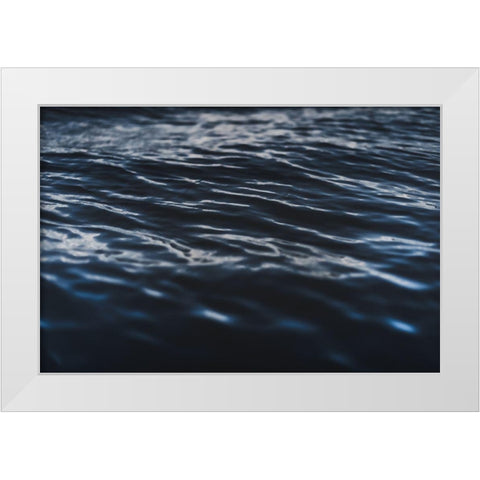 Water Textures White Modern Wood Framed Art Print by Mossholder, Tim