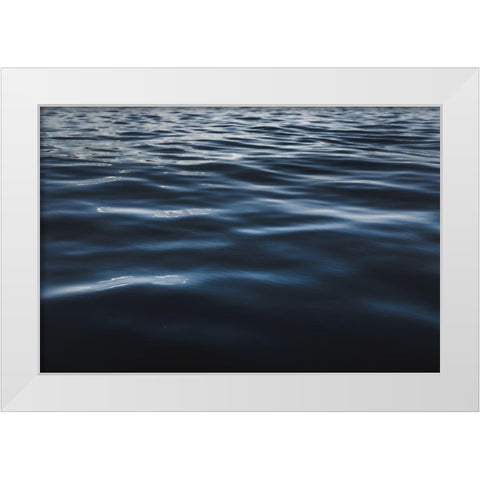 Water Textures White Modern Wood Framed Art Print by Mossholder, Tim