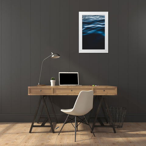 Water Textures White Modern Wood Framed Art Print by Mossholder, Tim