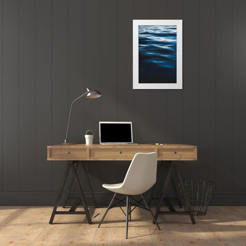 Water Textures White Modern Wood Framed Art Print by Mossholder, Tim