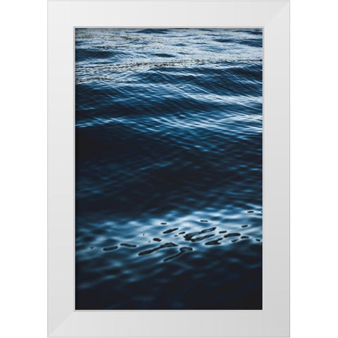 Water Textures White Modern Wood Framed Art Print by Mossholder, Tim