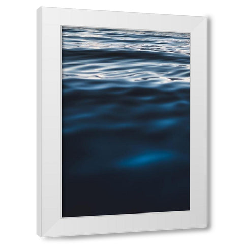 Water Textures White Modern Wood Framed Art Print by Mossholder, Tim