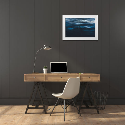 Water Textures White Modern Wood Framed Art Print by Mossholder, Tim