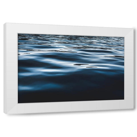 Water Textures White Modern Wood Framed Art Print by Mossholder, Tim