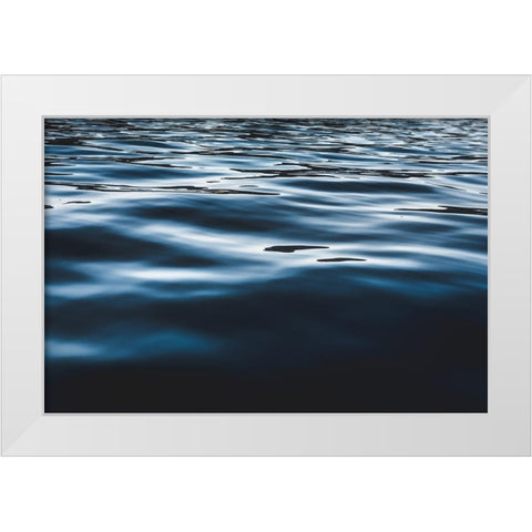 Water Textures White Modern Wood Framed Art Print by Mossholder, Tim
