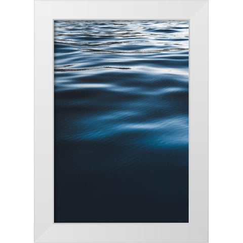 Water Textures White Modern Wood Framed Art Print by Mossholder, Tim