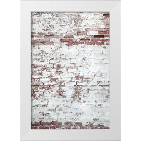 Light Brick Wall White Modern Wood Framed Art Print by Mossholder, Tim