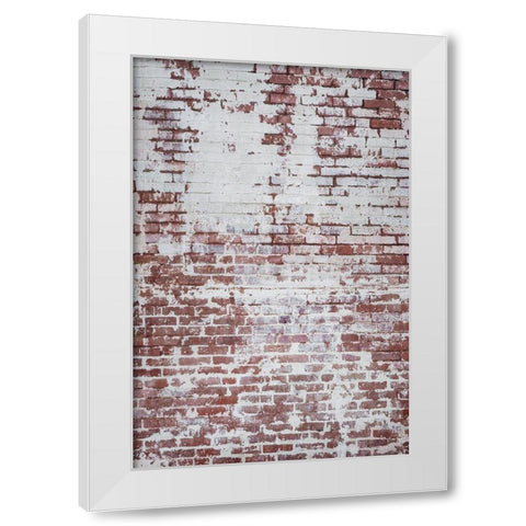 Brick Wall White Modern Wood Framed Art Print by Mossholder, Tim