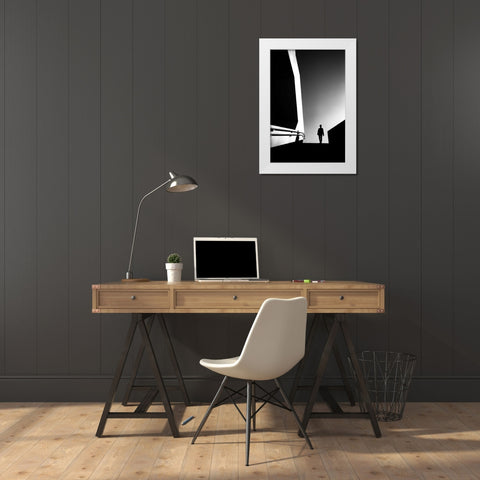 Abstraction White Modern Wood Framed Art Print by Watanabe, Kentaro