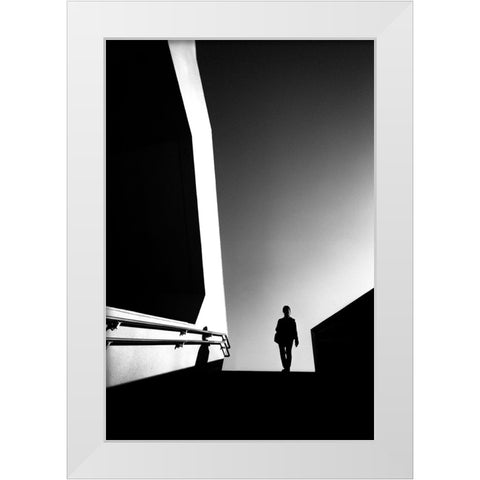 Abstraction White Modern Wood Framed Art Print by Watanabe, Kentaro