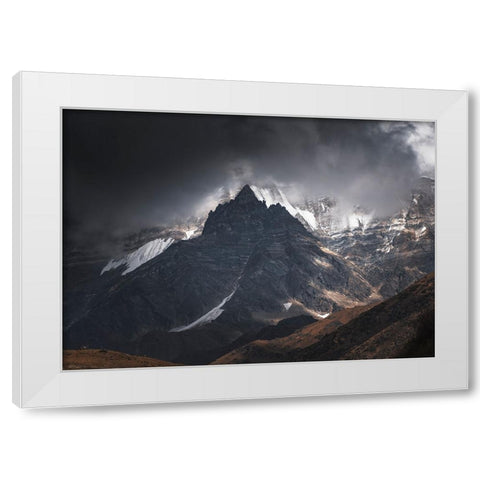 Thr Scene.. White Modern Wood Framed Art Print by Chatterjee, Chayan