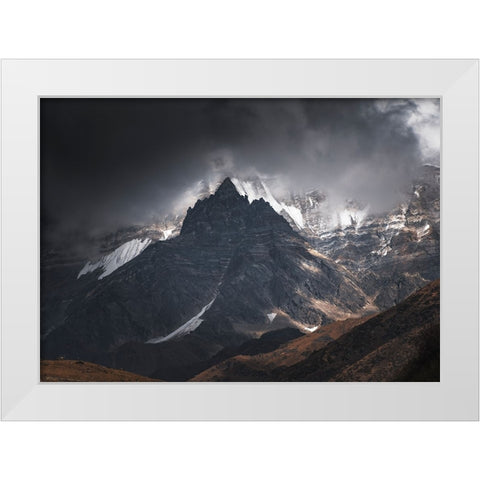 Thr Scene.. White Modern Wood Framed Art Print by Chatterjee, Chayan