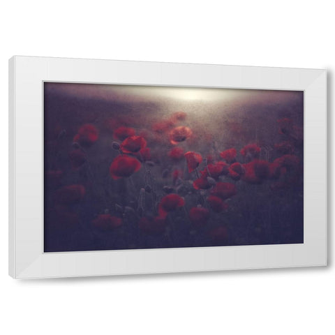 Flowers for Womens Day White Modern Wood Framed Art Print by Kazamil, Farid