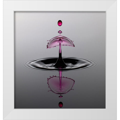 Water Art White Modern Wood Framed Art Print by Schade, Peter