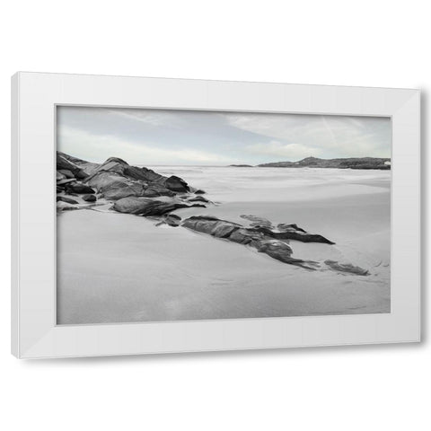 Breathless White Modern Wood Framed Art Print by Brodecka, Aleksandra