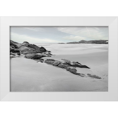 Breathless White Modern Wood Framed Art Print by Brodecka, Aleksandra