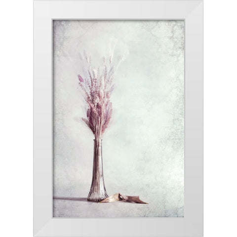 Bedazzled White Modern Wood Framed Art Print by Kiral, Cicek