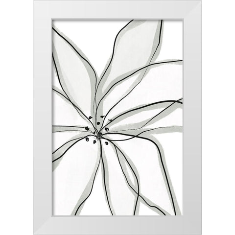 Fragile Flower White Modern Wood Framed Art Print by Sawall, Anastasia