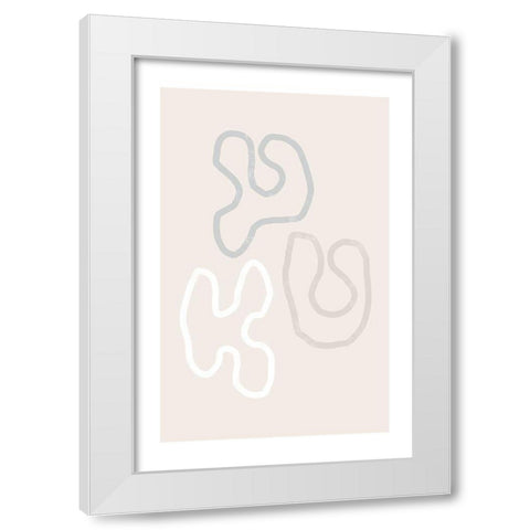 I love Curves White Modern Wood Framed Art Print by Sawall, Anastasia