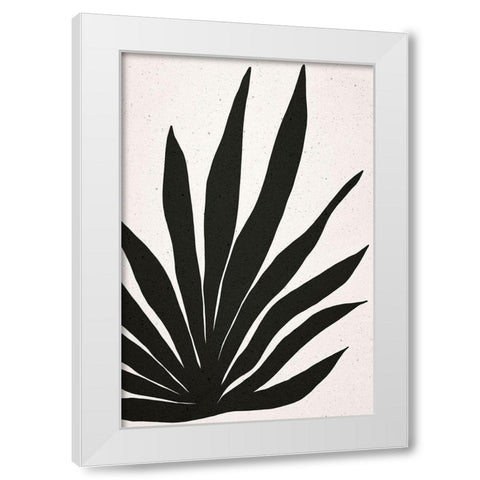 Textured Leaf White Modern Wood Framed Art Print by Sawall, Anastasia