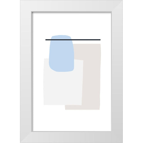 Life in Layers White Modern Wood Framed Art Print by Sawall, Anastasia