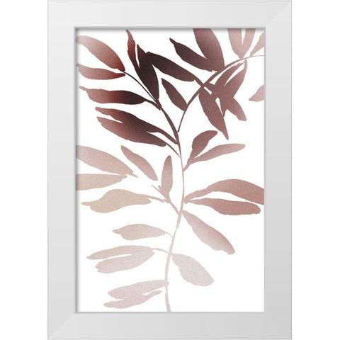 Lovely Leaves White Modern Wood Framed Art Print by Sawall, Anastasia