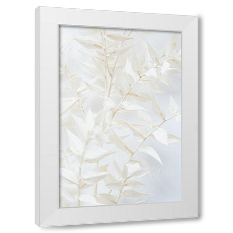 Misty Twig White Modern Wood Framed Art Print by Sawall, Anastasia