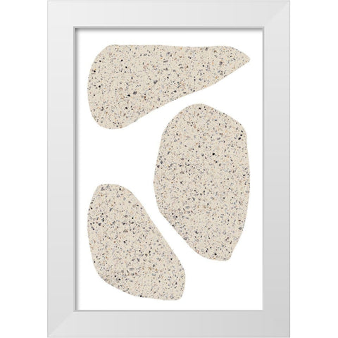 Stone Composition White Modern Wood Framed Art Print by Sawall, Anastasia