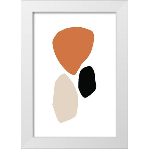 Abstract Shapes White Modern Wood Framed Art Print by Sawall, Anastasia