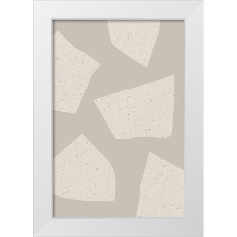Big Terrazzo White Modern Wood Framed Art Print by Sawall, Anastasia