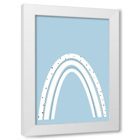 Black and White Rainbow White Modern Wood Framed Art Print by Sawall, Anastasia