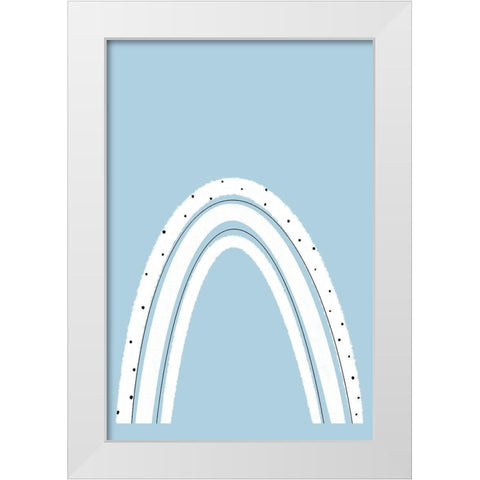 Black and White Rainbow White Modern Wood Framed Art Print by Sawall, Anastasia