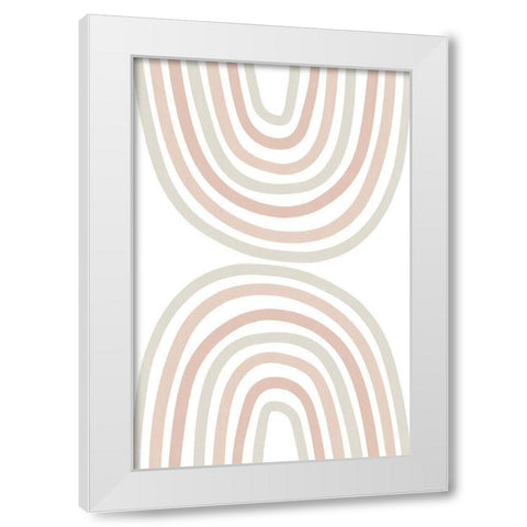 Double Rainbow White Modern Wood Framed Art Print by Sawall, Anastasia