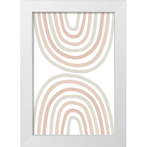 Double Rainbow White Modern Wood Framed Art Print by Sawall, Anastasia