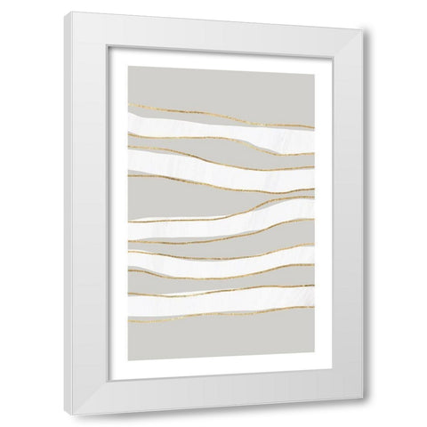 Lines White Modern Wood Framed Art Print by Sawall, Anastasia