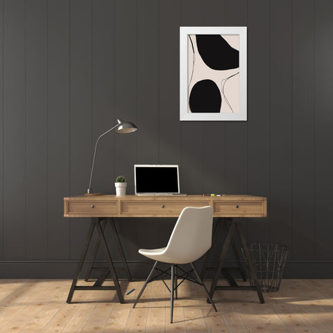 Keep your Balance White Modern Wood Framed Art Print by Sawall, Anastasia