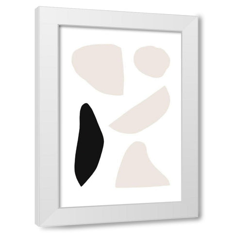 Organic Shapes White Modern Wood Framed Art Print by Sawall, Anastasia