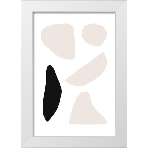 Organic Shapes White Modern Wood Framed Art Print by Sawall, Anastasia