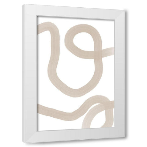 Single Line White Modern Wood Framed Art Print by Sawall, Anastasia