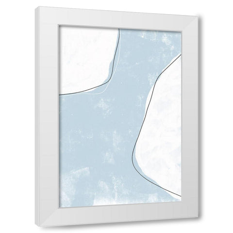 Abstracto Outlined White Modern Wood Framed Art Print by Sawall, Anastasia