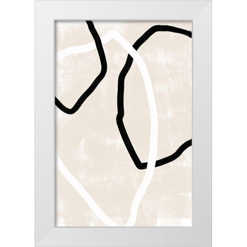 Abstracto Trio White Modern Wood Framed Art Print by Sawall, Anastasia