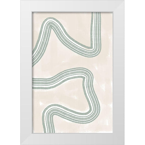 Abstracto Twist White Modern Wood Framed Art Print by Sawall, Anastasia